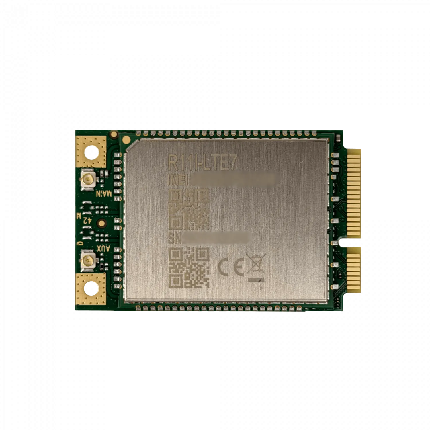 Módem LTE Cat7 de alto rendimiento RouterBOARD MikroTik R11e-LTE7 MiniPCIe LTE Cat7 300Mbps 2x U.FL 2