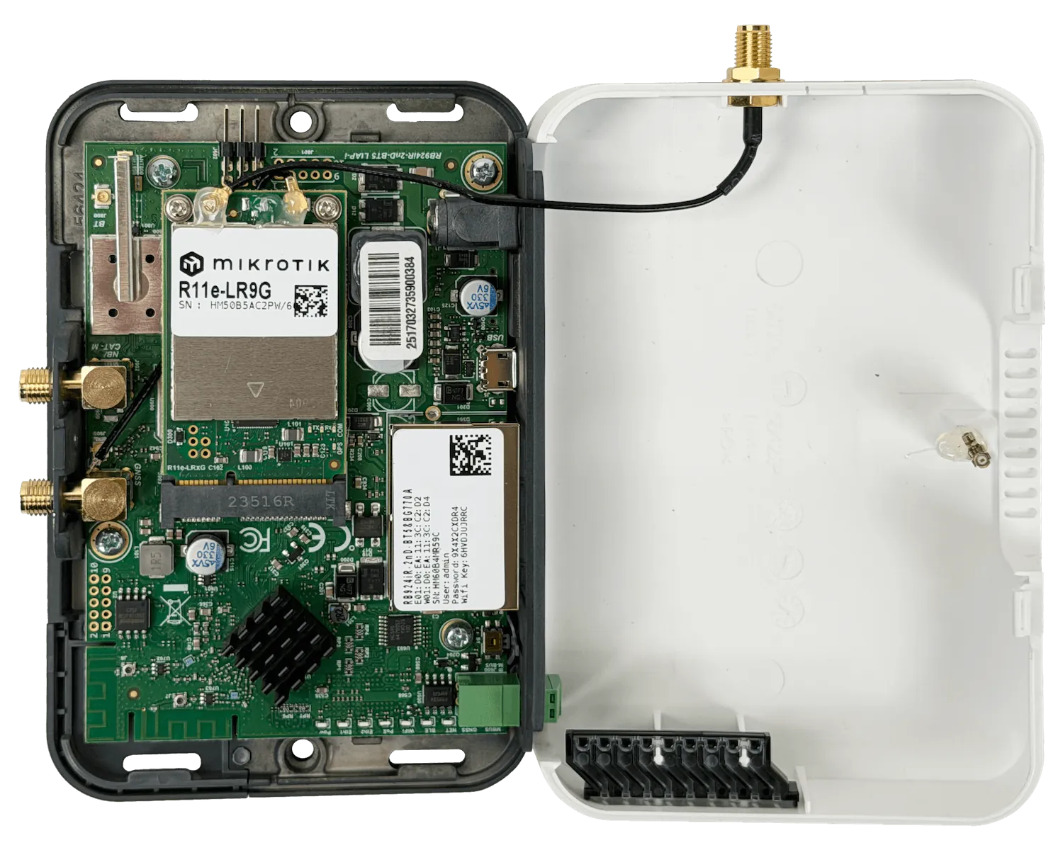 MIKROTIK 915MHz LoRa CAT-M 2,4GHz BT5 GPS RS485 2-100 1miniPCIe 1-SIM 6