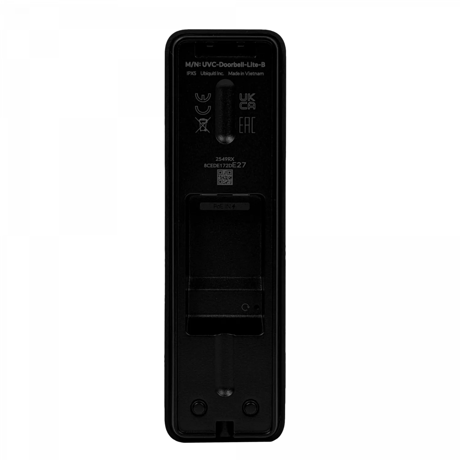 UBIQUITI Negro Timbre 5MP Audio/Mic 1-100 PoE IPX5 IR5m Protect 6