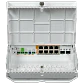 Switch PoE industrial con UPS y 10G uplinks MikroTik netPower Lite 8P 8 PoE 2 SFP+ 10G UPS IP54 - Miniatura 1