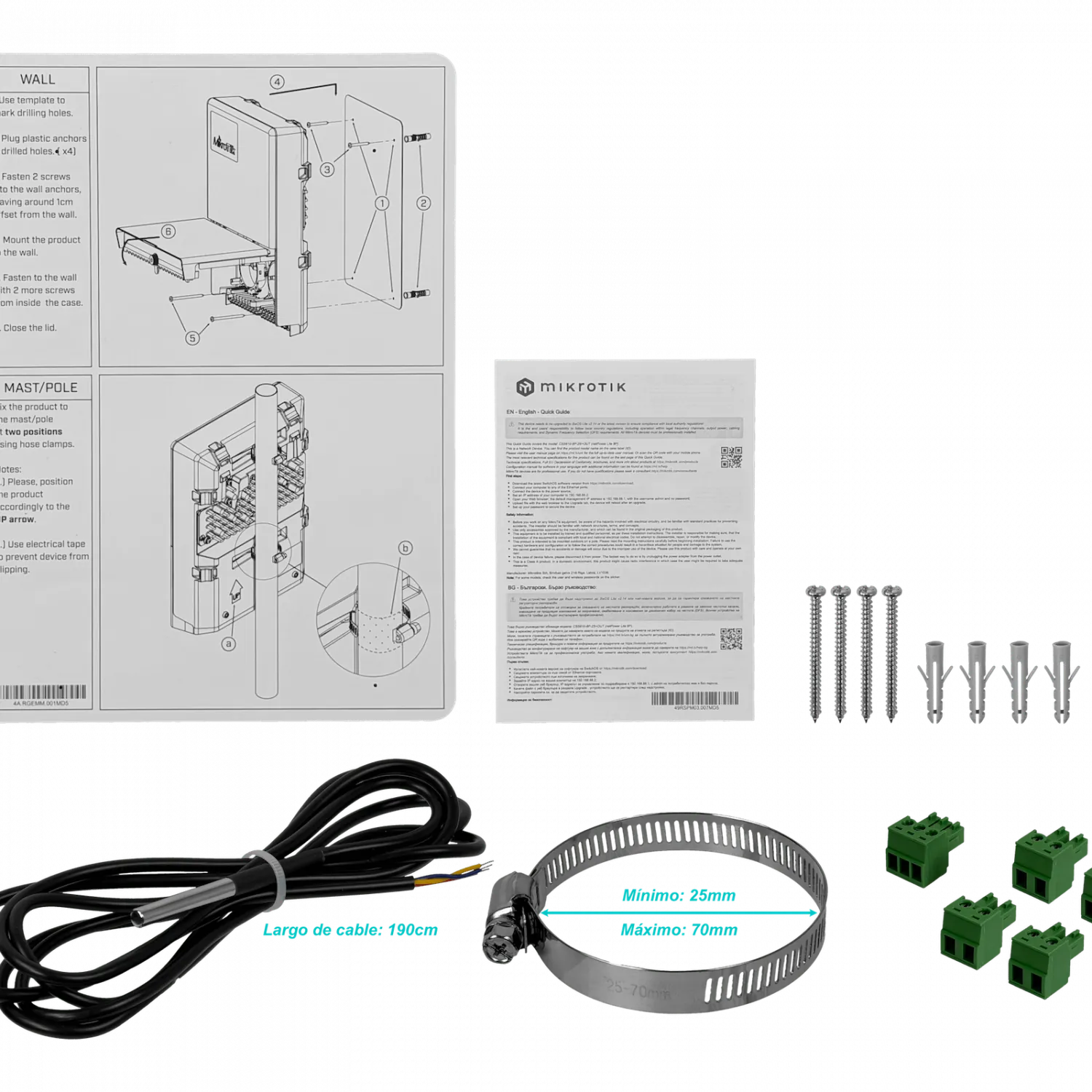 Switch PoE industrial con UPS y 10G uplinks MikroTik netPower Lite 8P 8 PoE 2 SFP+ 10G UPS IP54 4