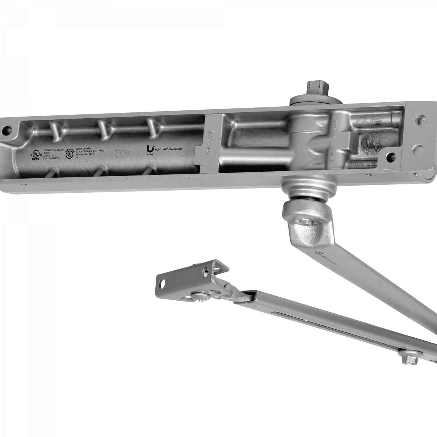 Brazo Hidráulico Ubiquiti UACC-DOORCLOSER-US 40-80Kg con Carcasa 5