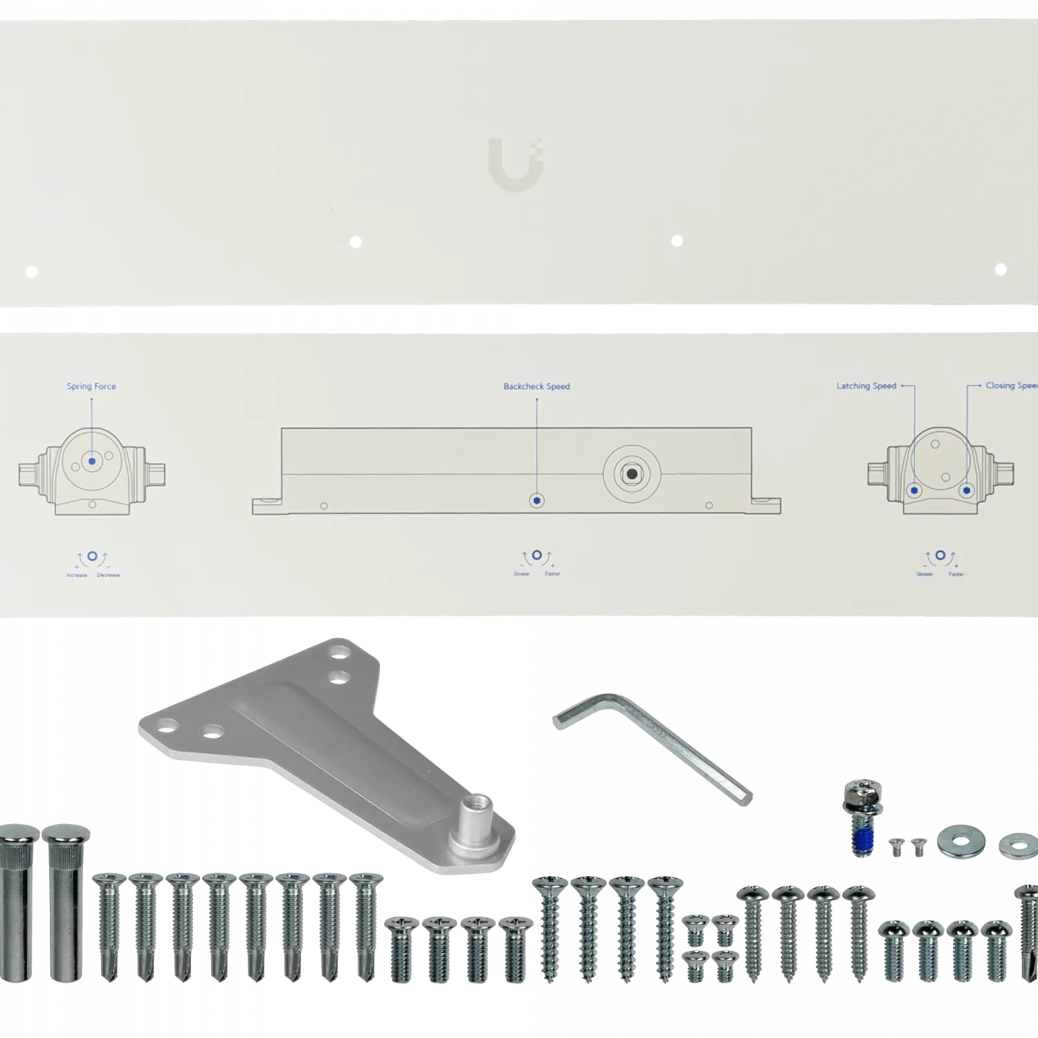 Brazo Hidráulico Ubiquiti UACC-DOORCLOSER-US 40-80Kg con Carcasa 9