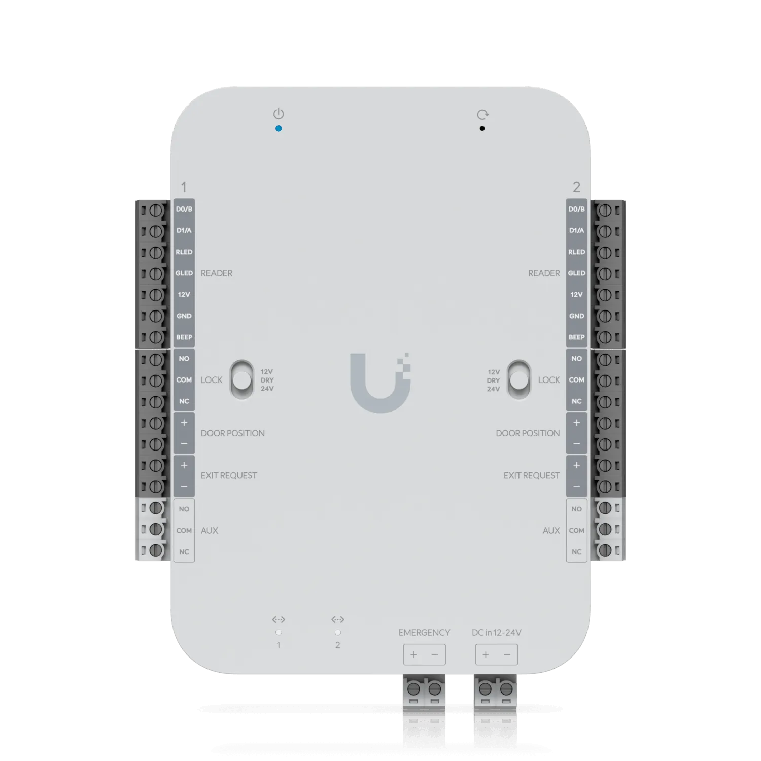 UBIQUITI Control 2 Puerta Wiegand 12/24V-Out 2-100 Riel Din req-12/24V 8