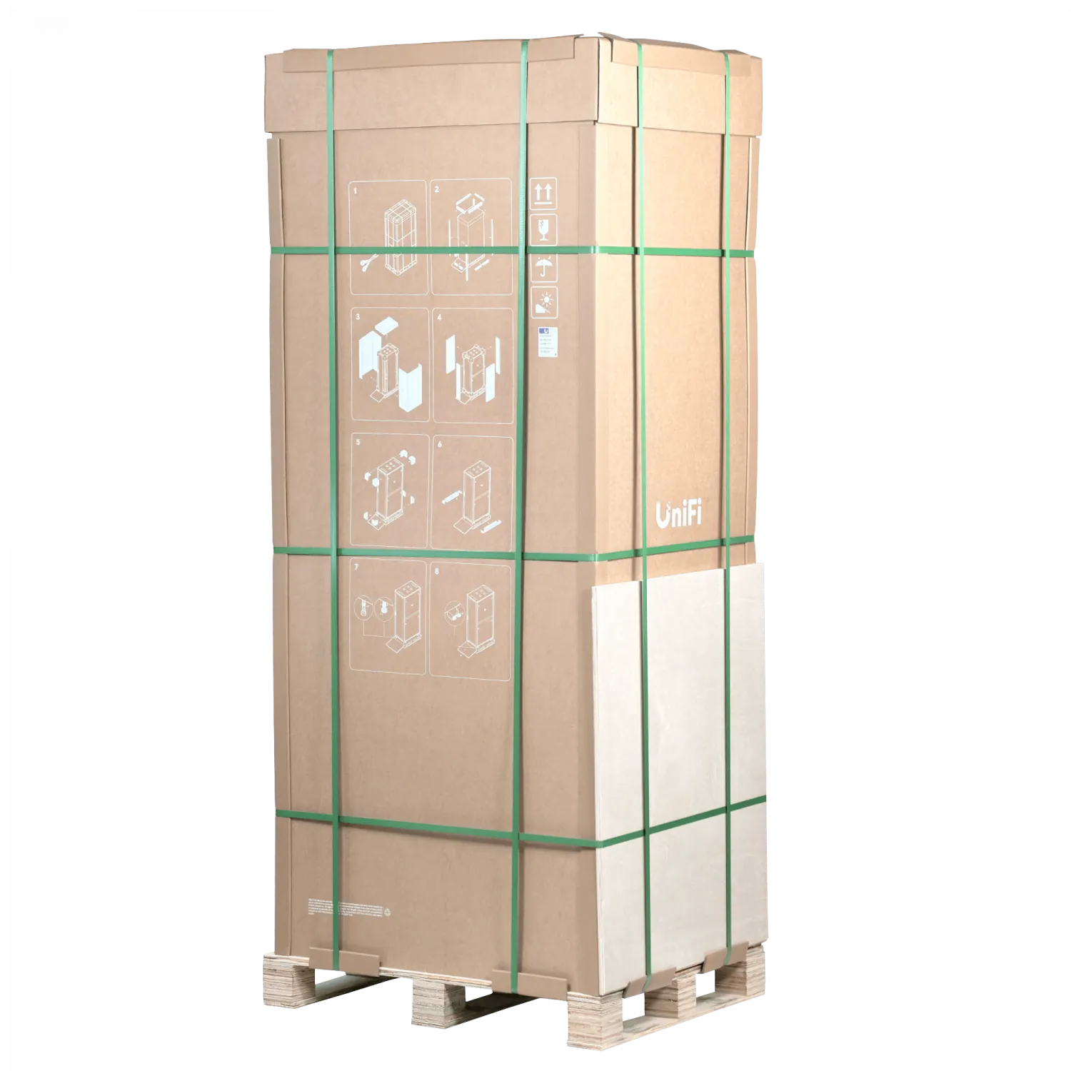 UBIQUITI Vidrio 42U 800mm 80cm Fondo Rack Blanco Ventilador 4