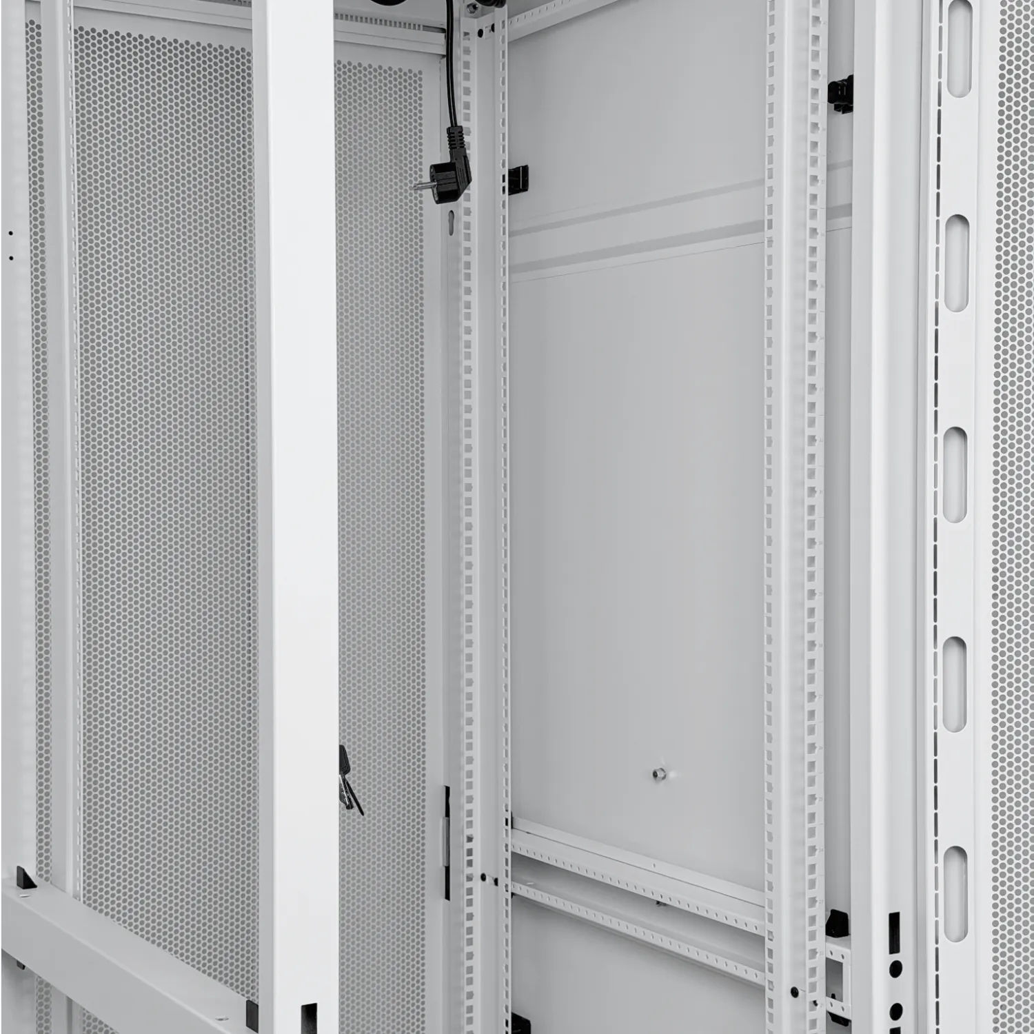 UBIQUITI Microperforada 42U 800mm 80cm Fondo Rack Blanco Ventilador 8