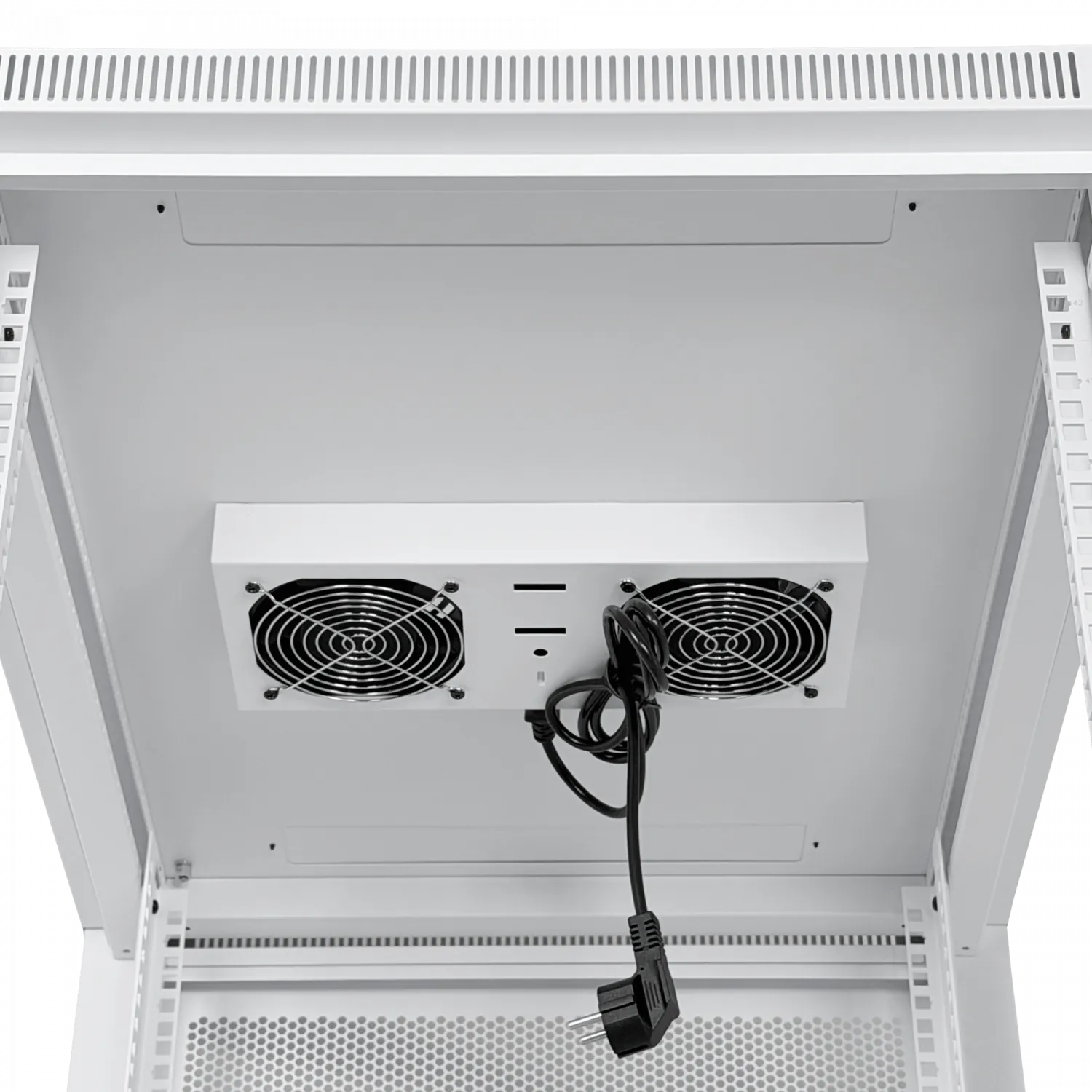 UBIQUITI Microperforada 42U 800mm 80cm Fondo Rack Blanco Ventilador 9