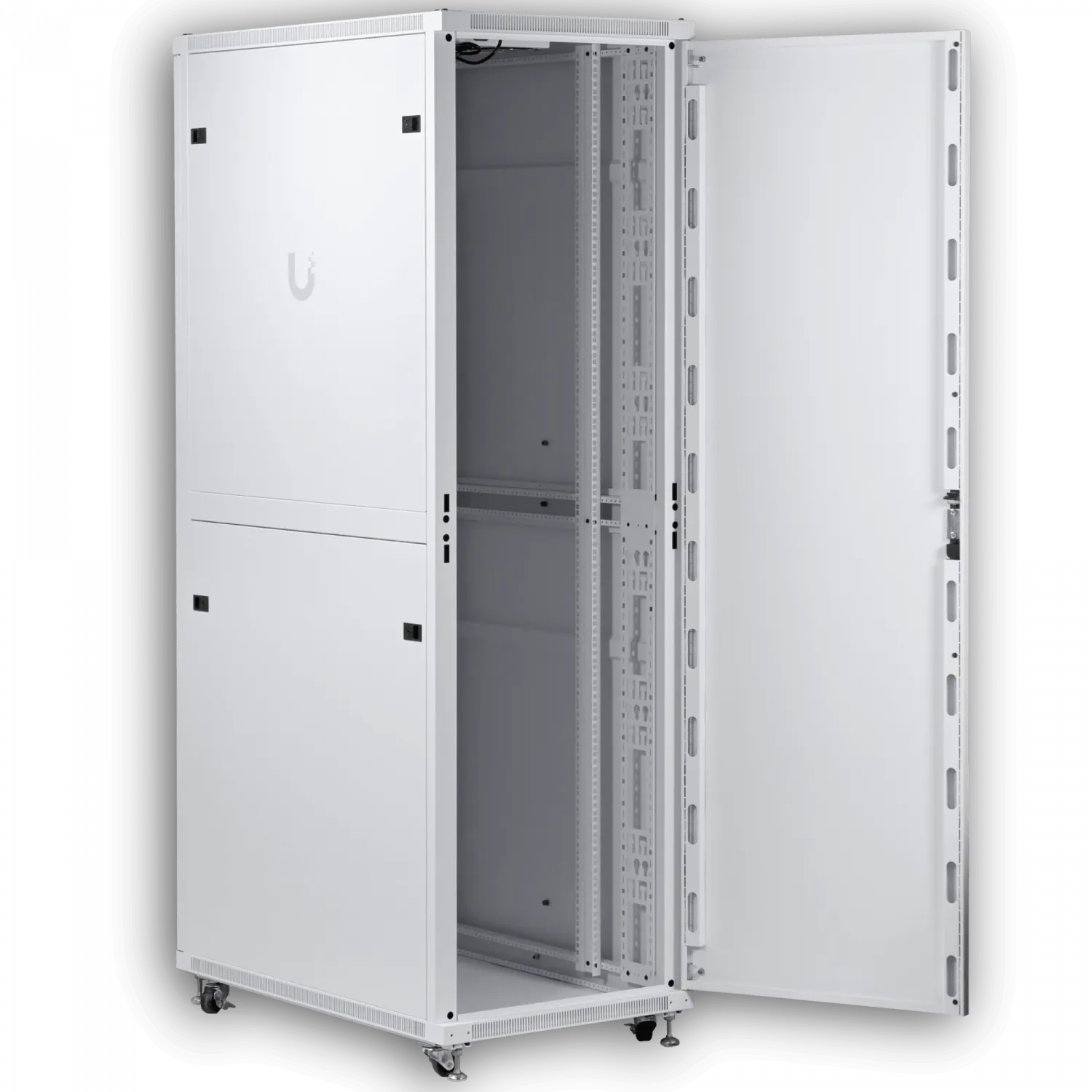 UBIQUITI Puerta Vidrio 42U 1000mm 100cm Fondo Rack Blanco Ventilador 2