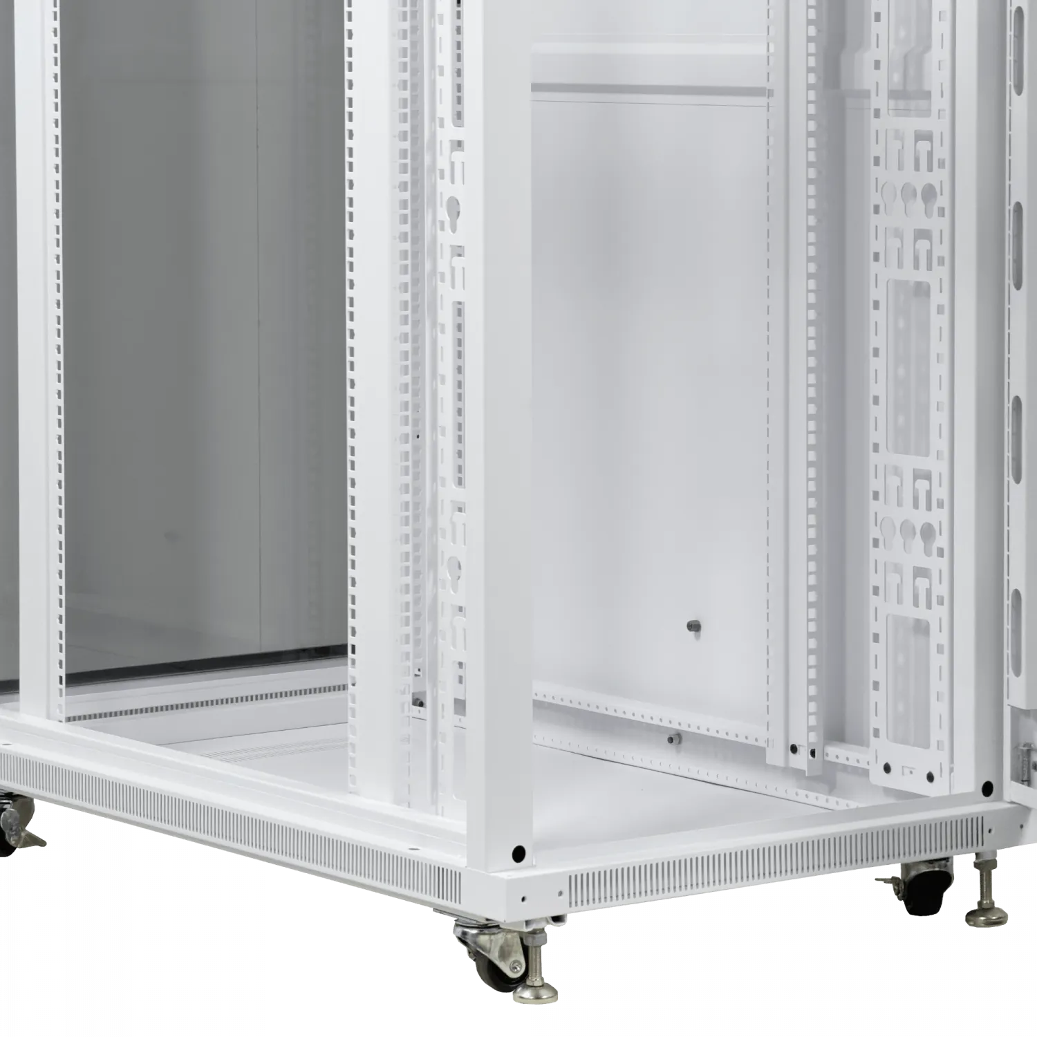 UBIQUITI Puerta Vidrio 42U 1000mm 100cm Fondo Rack Blanco Ventilador 6