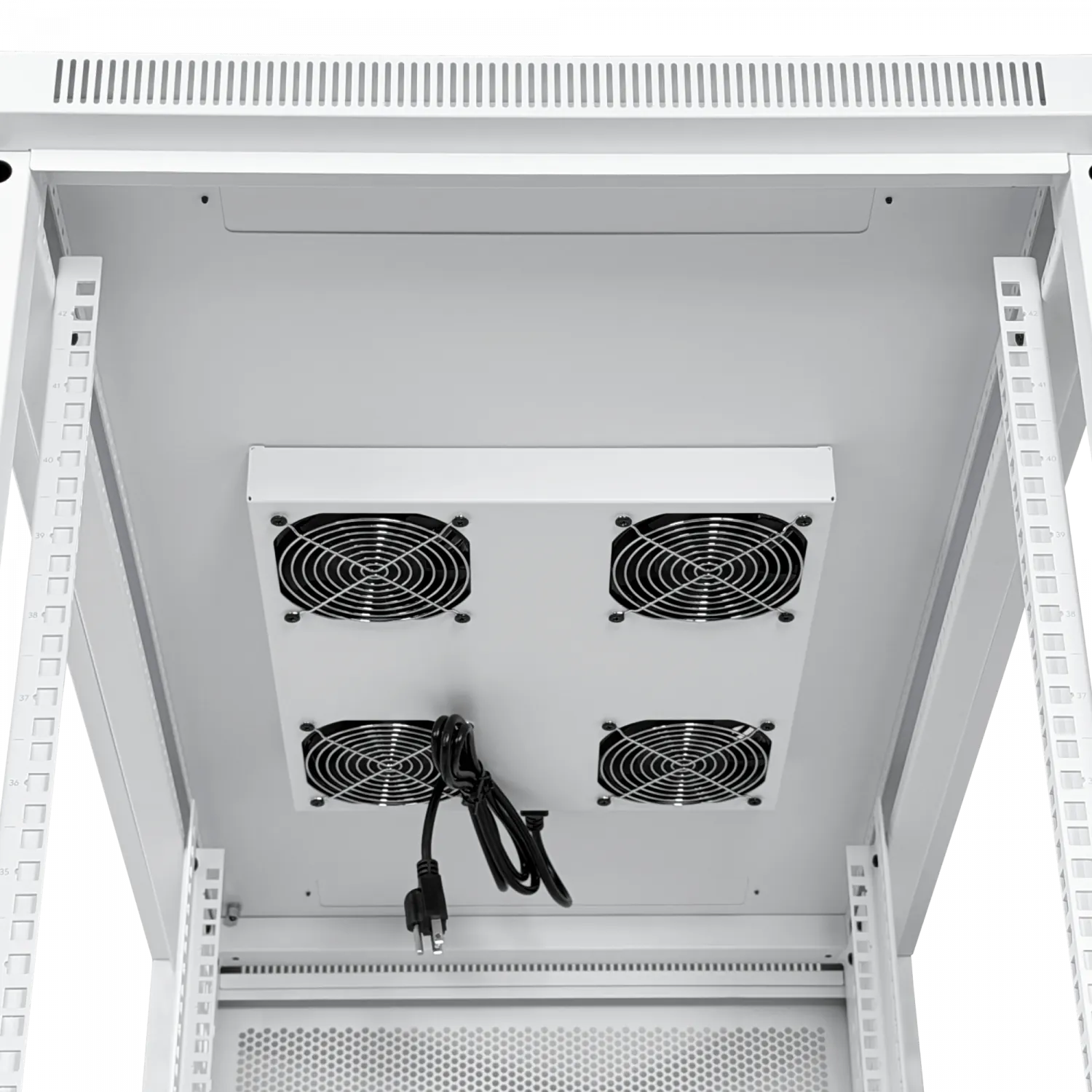 UBIQUITI Microperforada 42U 1000mm 100cm Fondo Rack Blanco Ventilador 1
