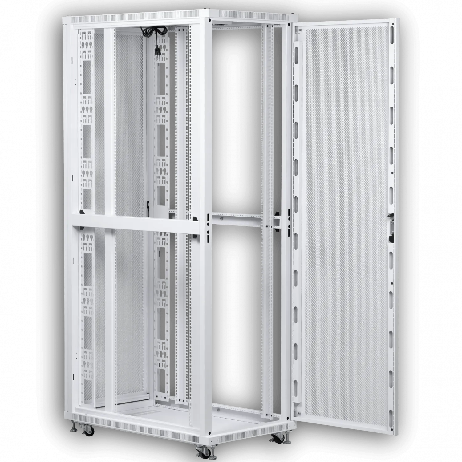 UBIQUITI Microperforada 42U 1000mm 100cm Fondo Rack Blanco Ventilador 9
