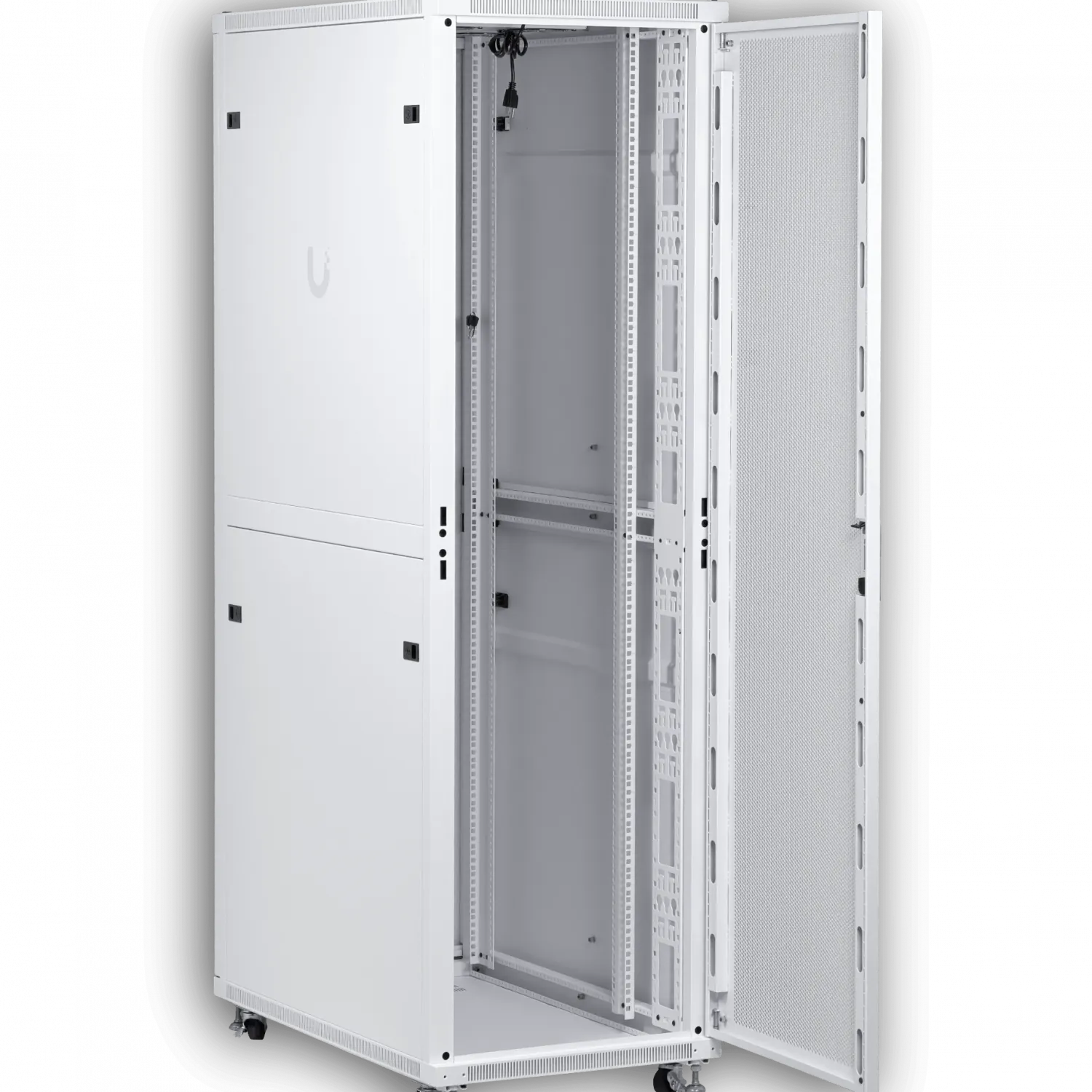 UBIQUITI Microperforada 42U 1000mm 100cm Fondo Rack Blanco Ventilador 10