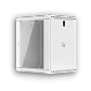 UBIQUITI Blanco 12U 45cm Fondo Puerta Vidrio Gabinete Rack Pared Muro - Miniatura 1