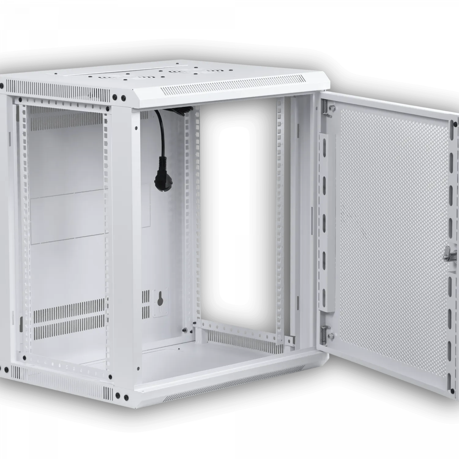 UBIQUITI Blanco 12U 45cm Fondo Microperforada Gabinete Rack Pared Muro 8