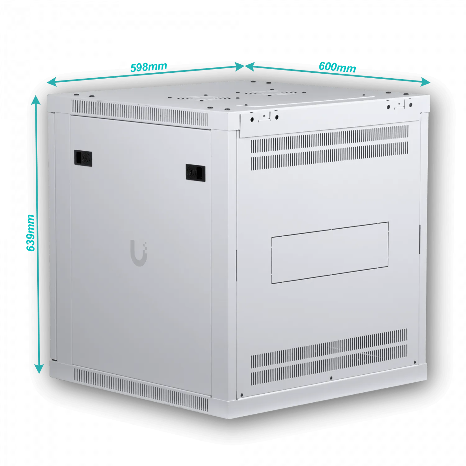 UBIQUITI Blanco 12U 60cm Fondo Microperforada Gabinete Rack Pared Muro 8