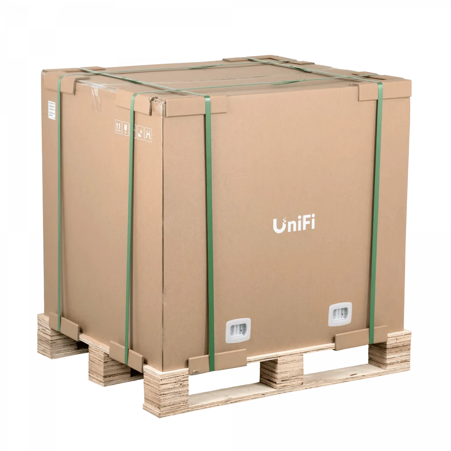 UBIQUITI 12U Puerta Vidrio Doble Bisagra 70cm Fondo Rack Muro Blanco 7
