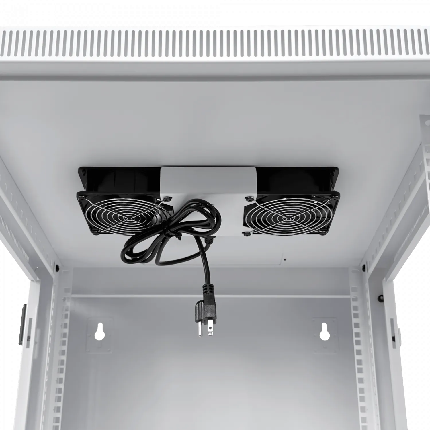 UBIQUITI 12U Puerta Vidrio Doble Bisagra 70cm Fondo Rack Muro Blanco 8