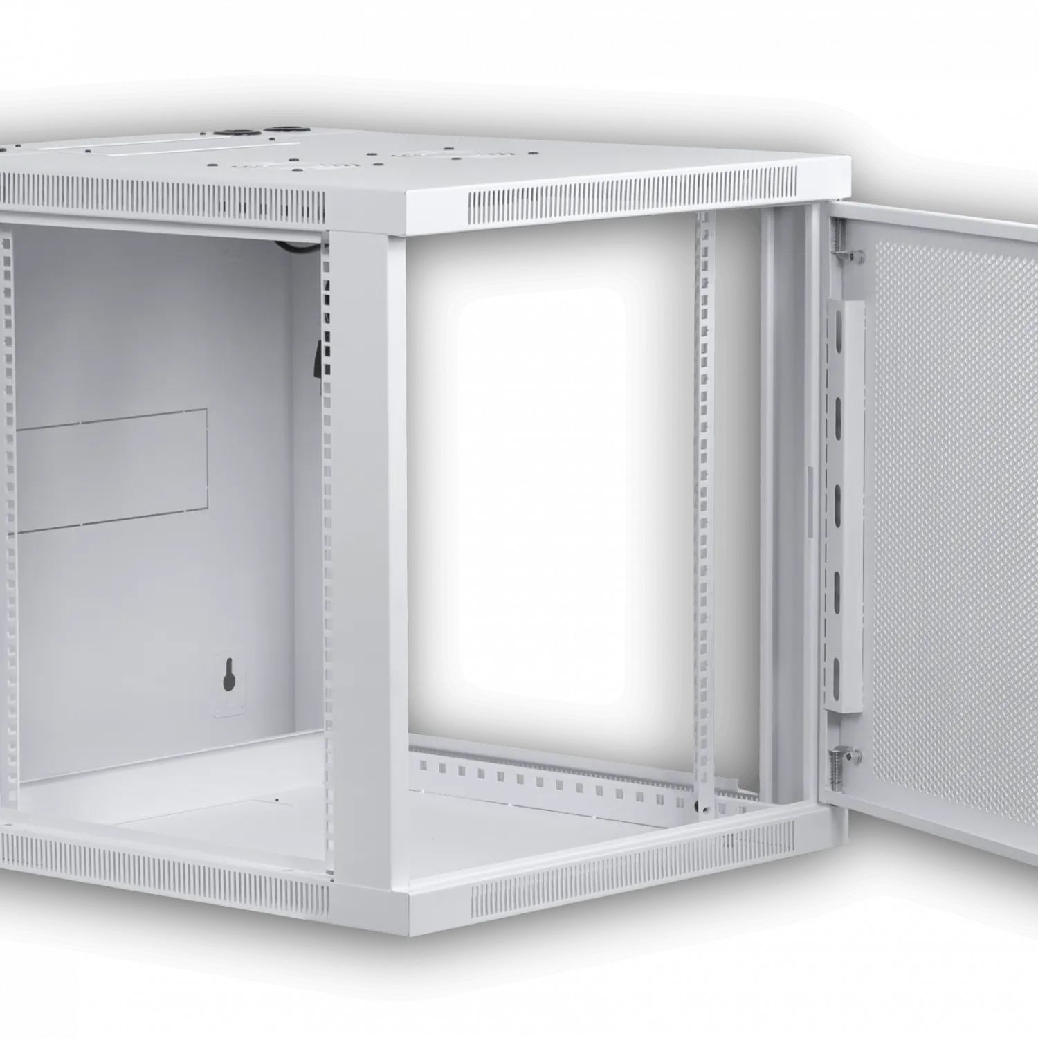 UBIQUITI 12U Microperforada Doble Bisagra 70cm Fondo Rack Muro Blanco 5