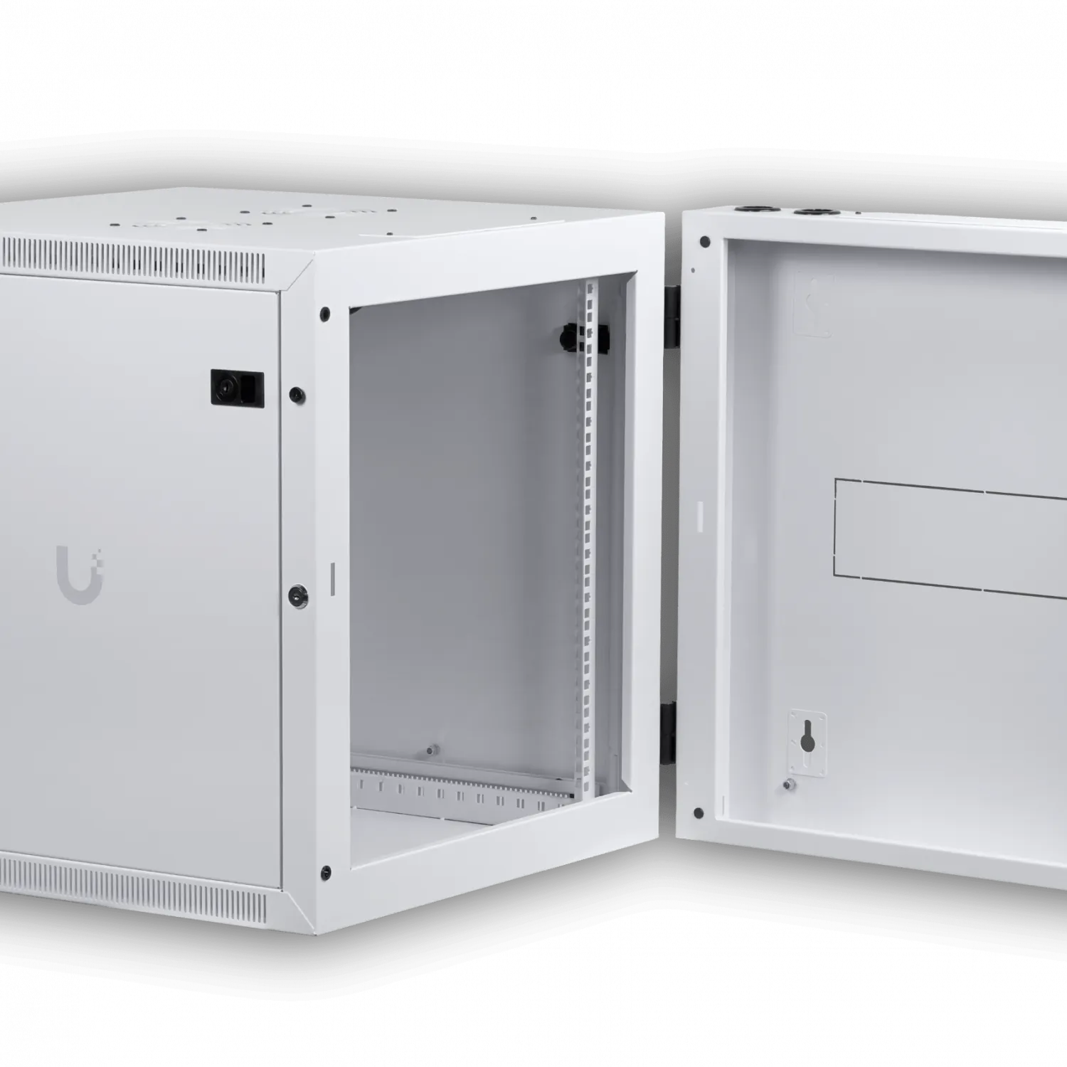 UBIQUITI 12U Microperforada Doble Bisagra 70cm Fondo Rack Muro Blanco 8