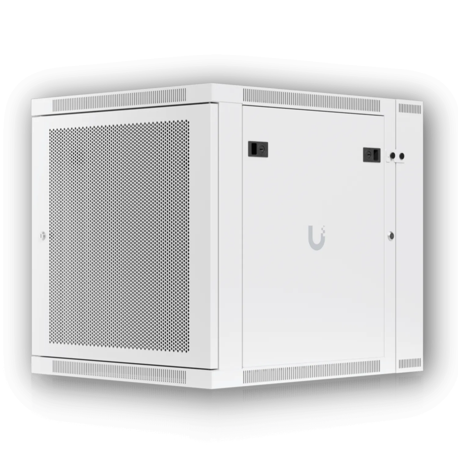 UBIQUITI 12U Microperforada Doble Bisagra 70cm Fondo Rack Muro Blanco 9