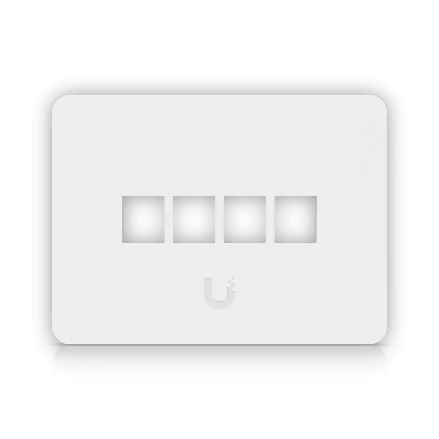 UI 1 unidad Blanco 4-Keystone Horizontal Faceplate Pintable 118x88mm 3