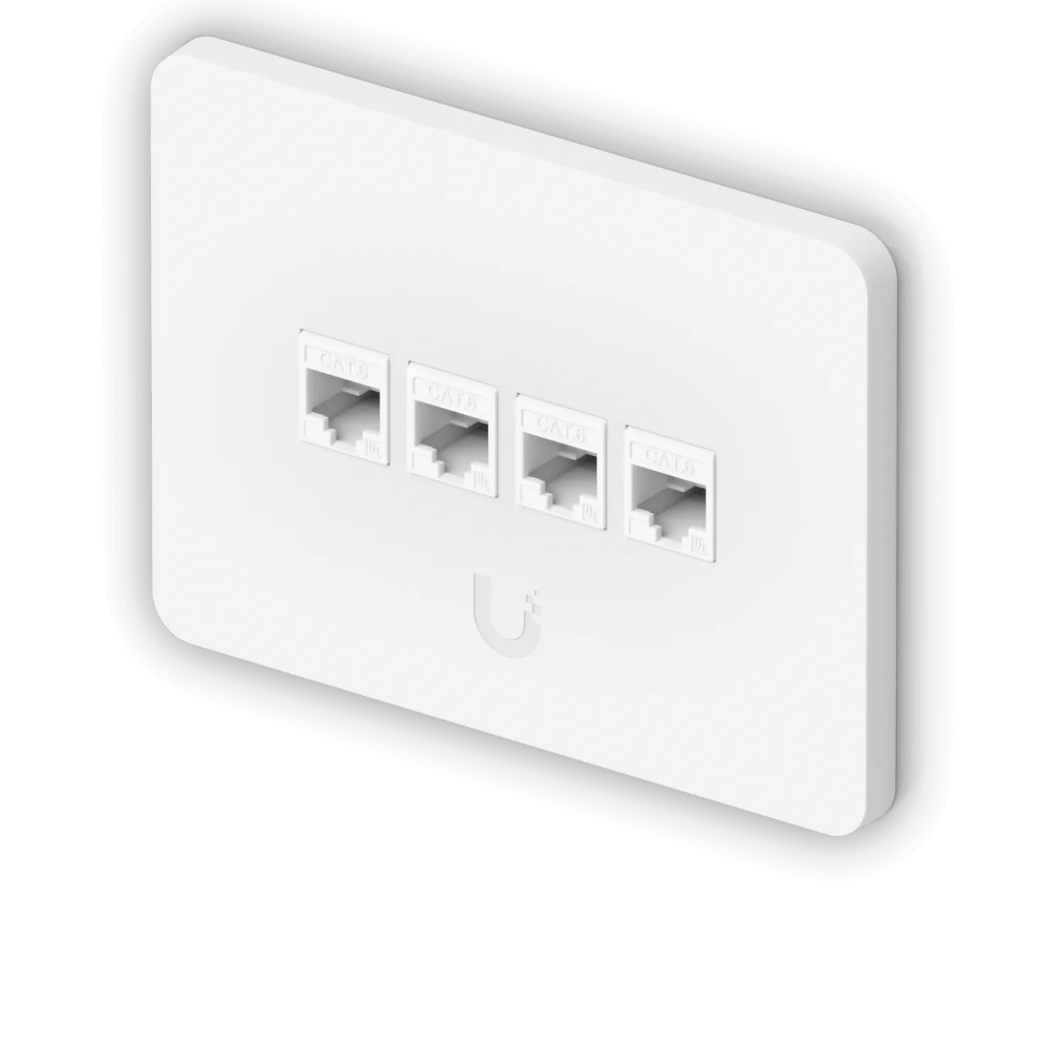 UI 1 unidad Blanco 4-Keystone Horizontal Faceplate Pintable 118x88mm 5