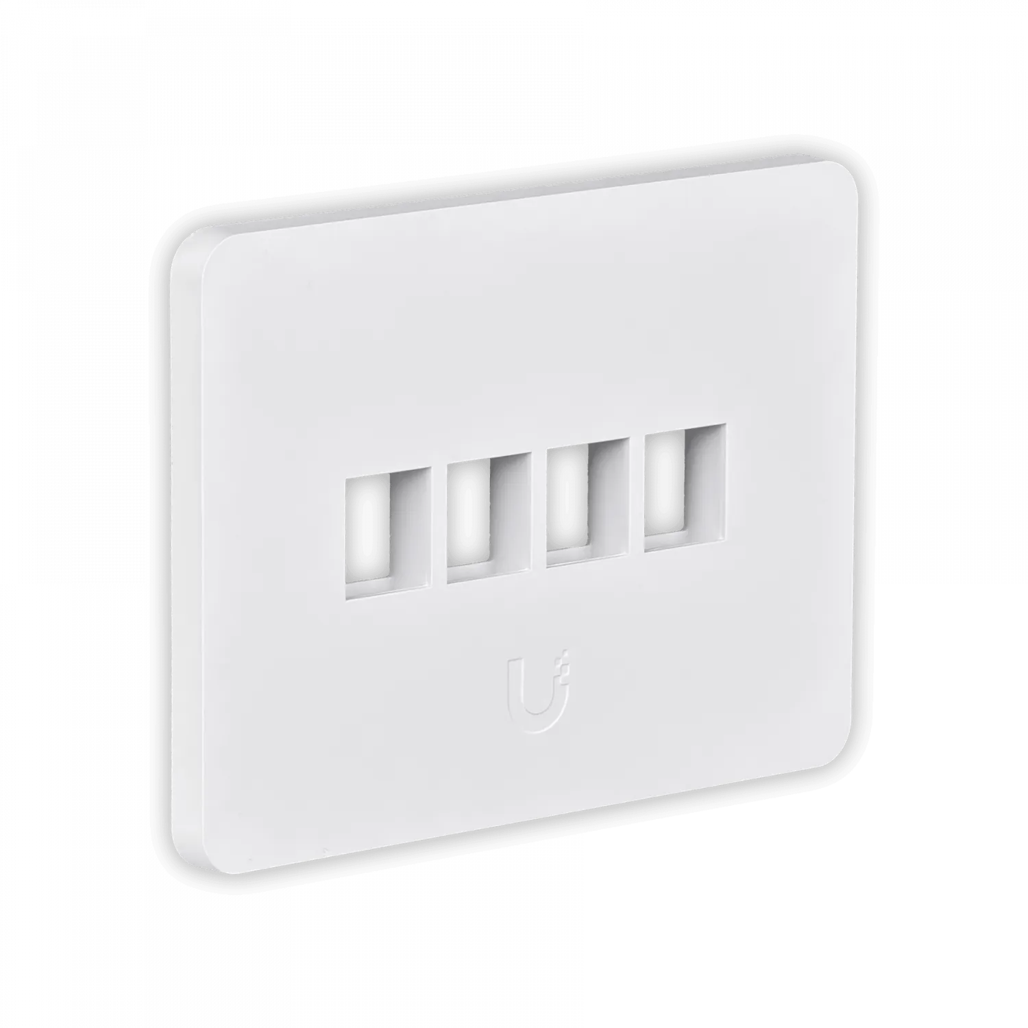 UI 1 unidad Blanco 4-Keystone Horizontal Faceplate Pintable 118x88mm 6