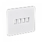 UI 1 unidad Blanco 4-Keystone Horizontal Faceplate Pintable 118x88mm - Miniatura 6