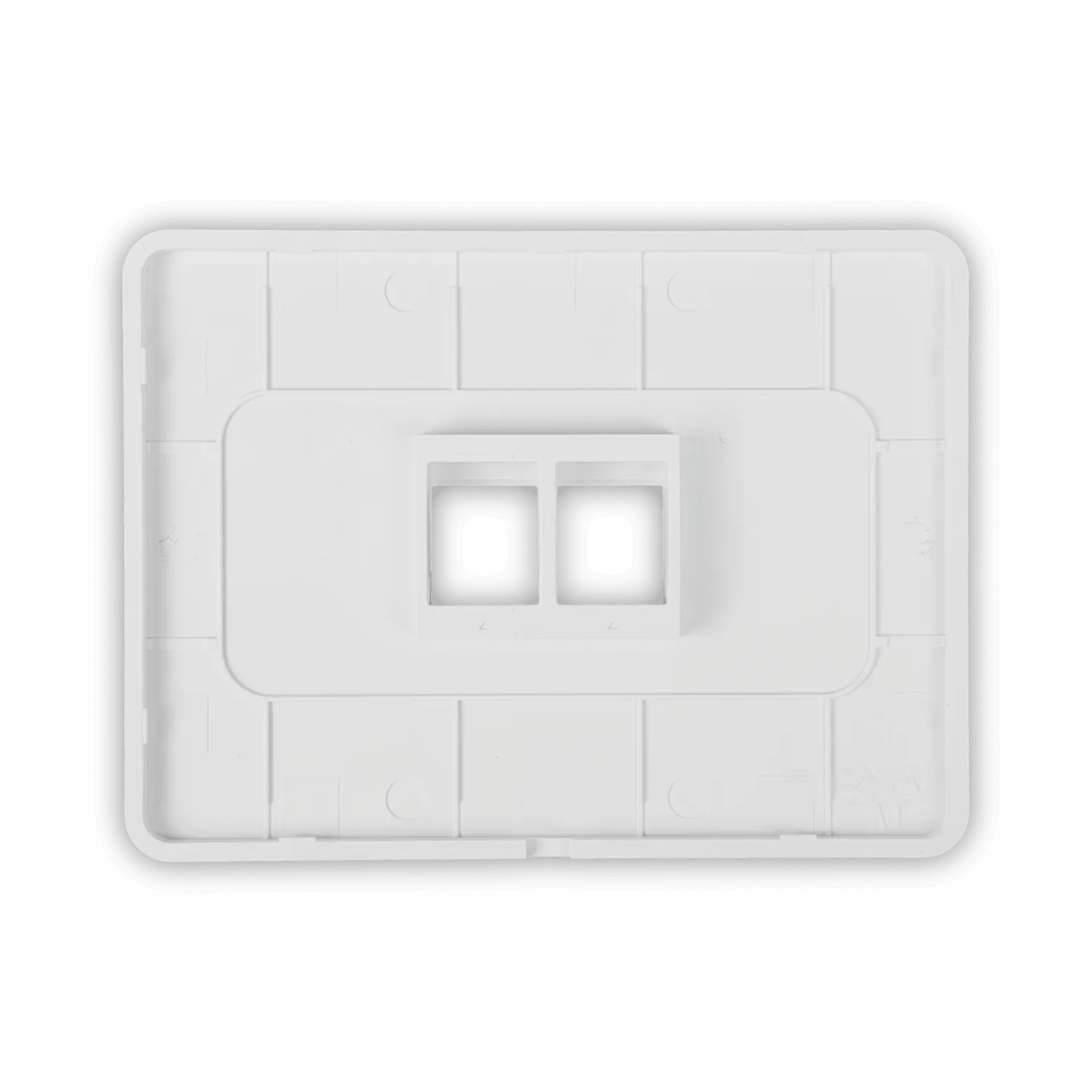 UI 1 unidad Blanco 2-Keystone Horizontal Faceplate Pintable 118x88mm 1