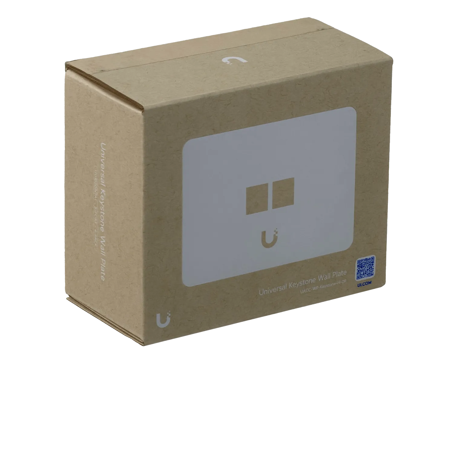 UI 1 unidad Blanco 2-Keystone Horizontal Faceplate Pintable 118x88mm 3