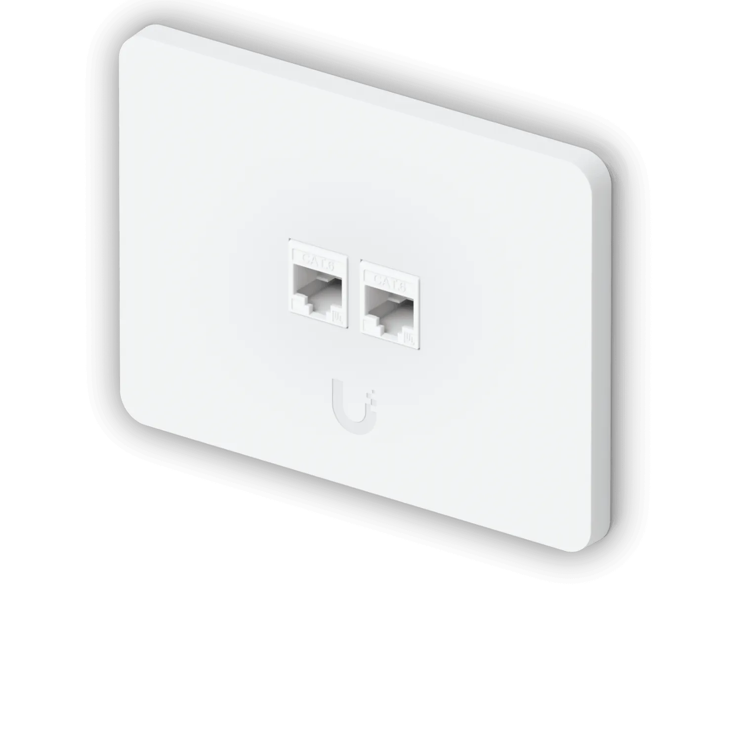 UI 1 unidad Blanco 2-Keystone Horizontal Faceplate Pintable 118x88mm 6
