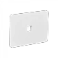 UI 1 unidad Blanco 1-Keystone Horizontal Faceplate Pintable 118x88mm - Miniatura 2