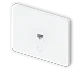 UI 1 unidad Blanco 1-Keystone Horizontal Faceplate Pintable 118x88mm - Miniatura 4