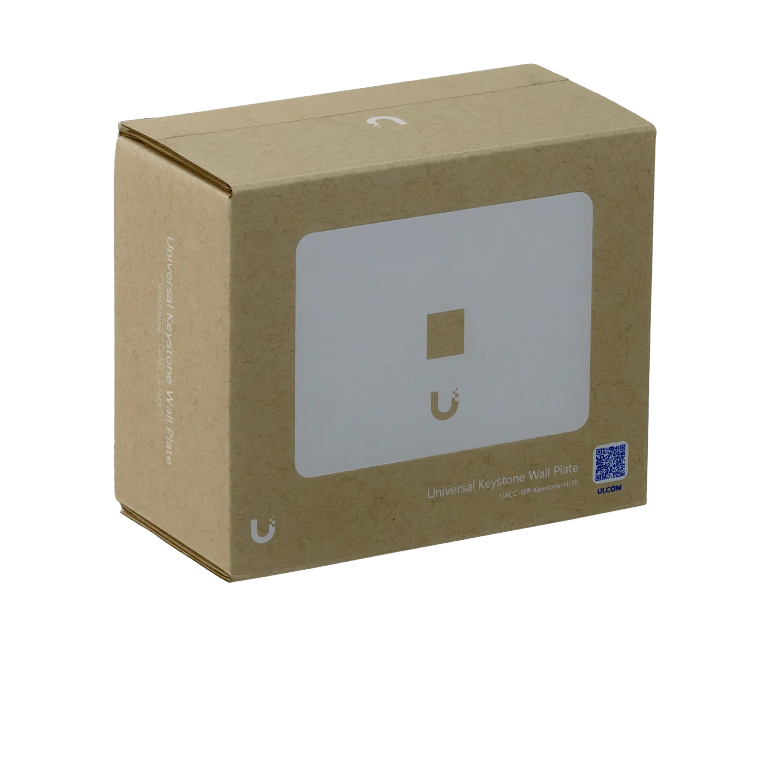 UI 1 unidad Blanco 1-Keystone Horizontal Faceplate Pintable 118x88mm 6