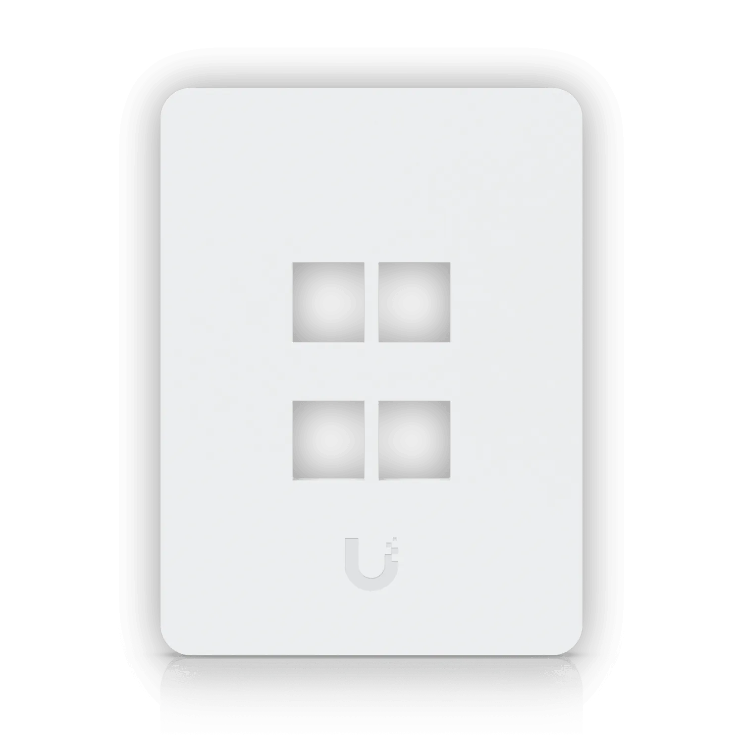 UI 1 unidad Blanco 4-Keystone Vertical Faceplate Pintable 118x88mm 3