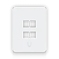 UI 1 unidad Blanco 4-Keystone Vertical Faceplate Pintable 118x88mm - Miniatura 3