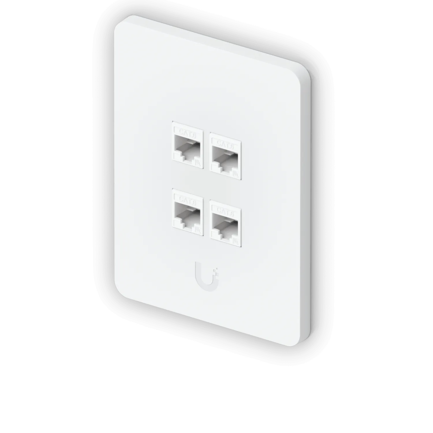 UI 1 unidad Blanco 4-Keystone Vertical Faceplate Pintable 118x88mm 5