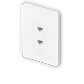 UI 1 unidad Blanco 2-Keystone Vertical Faceplate Pintable 118x88mm - Miniatura 1
