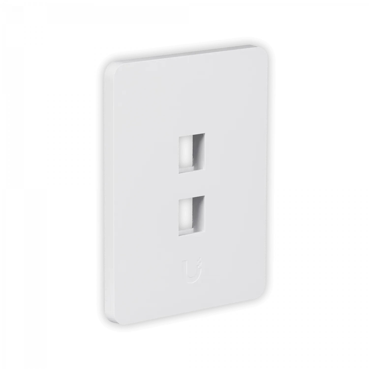 UI 1 unidad Blanco 2-Keystone Vertical Faceplate Pintable 118x88mm 2