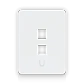 UI 1 unidad Blanco 2-Keystone Vertical Faceplate Pintable 118x88mm - Miniatura 3