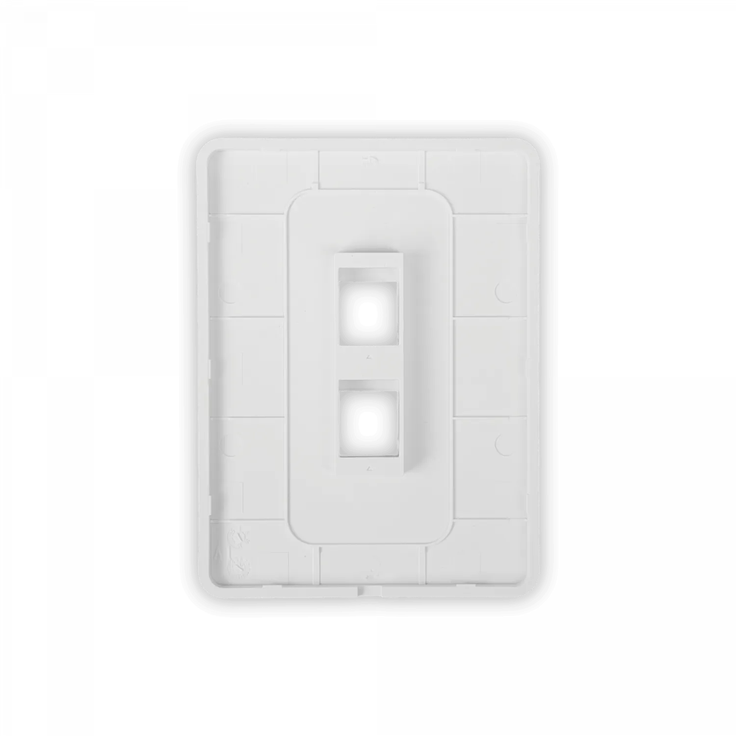 UI 1 unidad Blanco 2-Keystone Vertical Faceplate Pintable 118x88mm 6