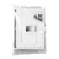 UI 1 unidad Blanco 1-Keystone Vertical Faceplate Pintable 118x88mm - Miniatura 3