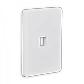 UI 1 unidad Blanco 1-Keystone Vertical Faceplate Pintable 118x88mm - Miniatura 4