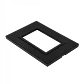 KALOP Placa Negro Zen 3 Puestos Basica Tapa 3 Modulo 128x89mm KS41511 - Miniatura 3