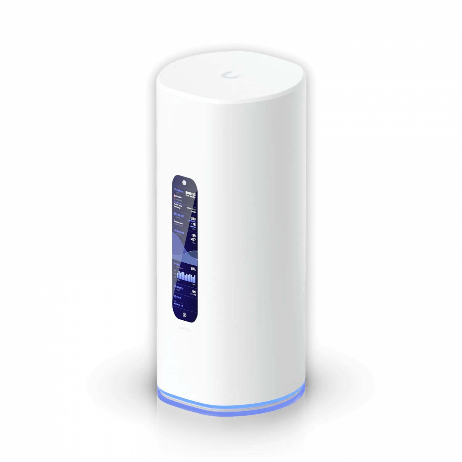 LTE/5G 2-SIM WiFi7 4-2500(1-PoE 1-SFP+ 64GB-mSD UniFi Cloud Gateway 8