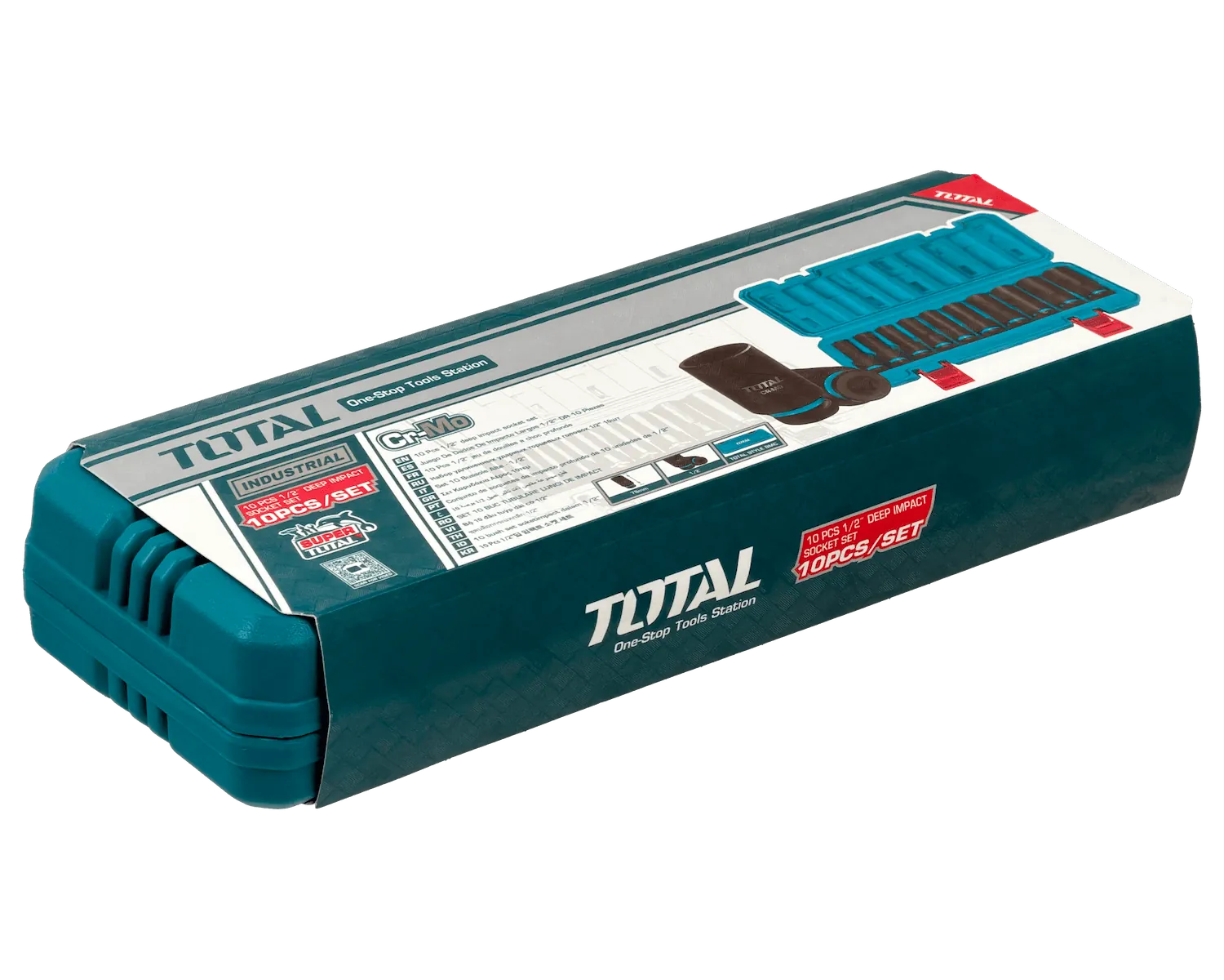 TOTAL Juego 10-Dados Impacto toma-1/2 Largo 78mm 10-24mm THKISD12102L 3