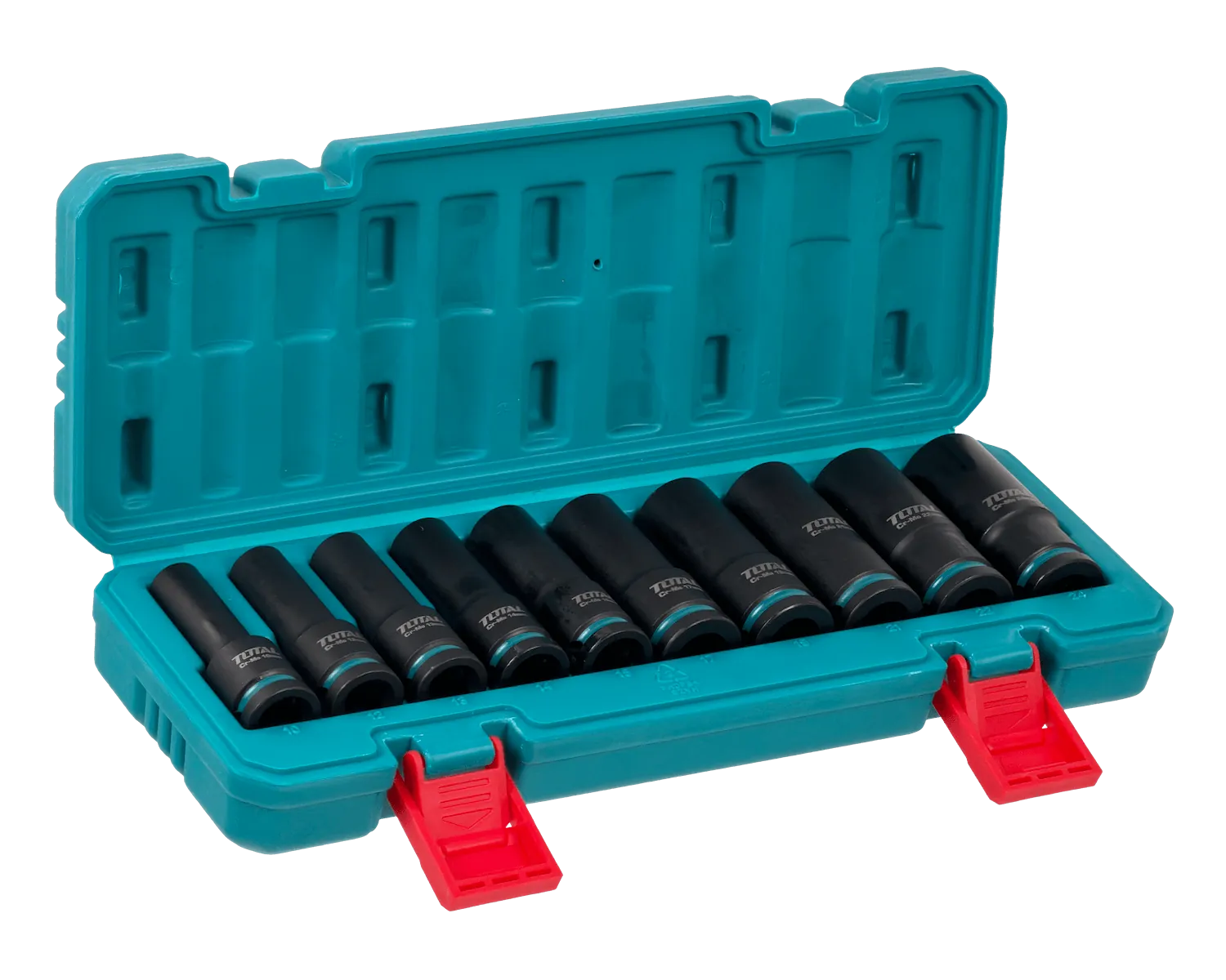 TOTAL Juego 10-Dados Impacto toma-1/2 Largo 78mm 10-24mm THKISD12102L 4