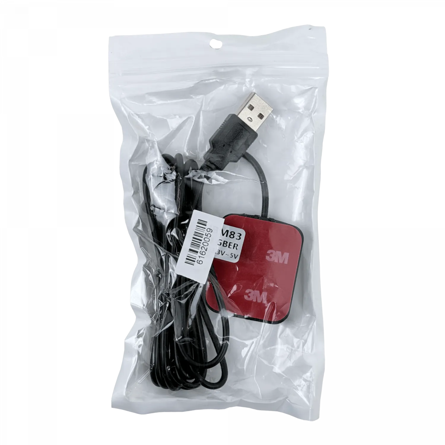 Antena USB2.0 GPS 1575MHz L1 GZSS SBAS Cable 200mm Base Adhesivas 2mt 1
