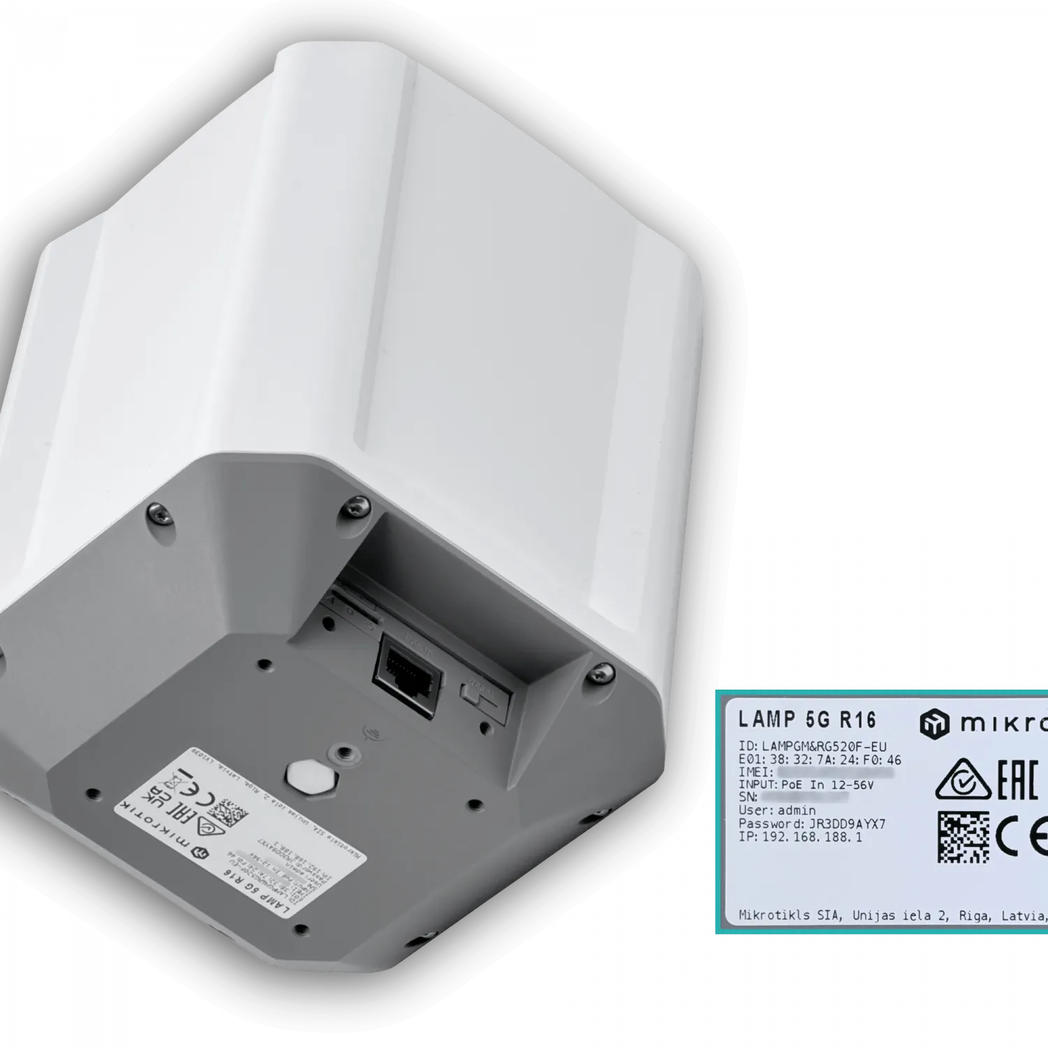 MIKROTIK Omni LTE/5G 1-1000-PoE/In 4x4 GPS GNSS 1 Sim eSim IP67 5