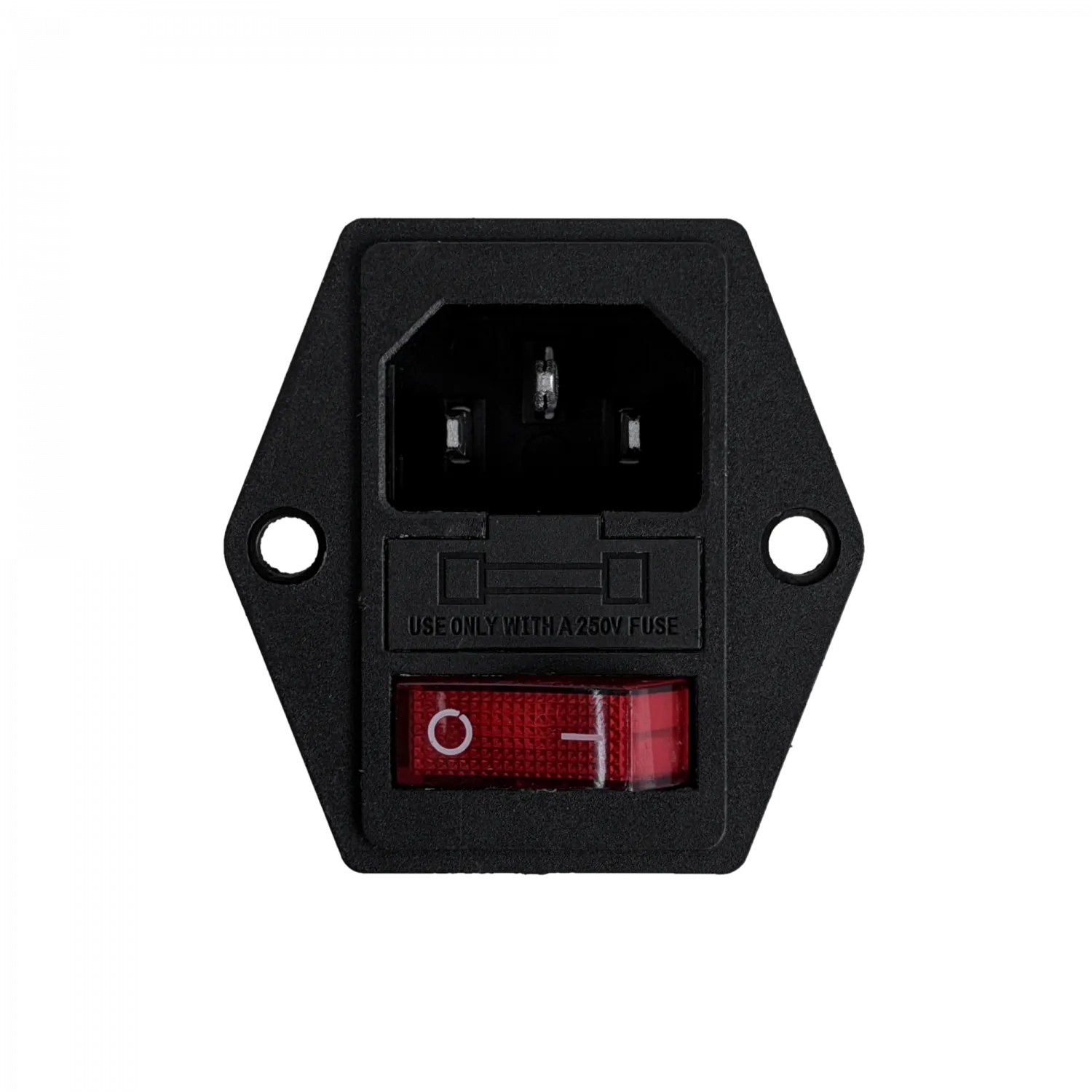 Toma de Corriente C14 Interruptor Fusible 3A Atornillable 220Vac 10A 7